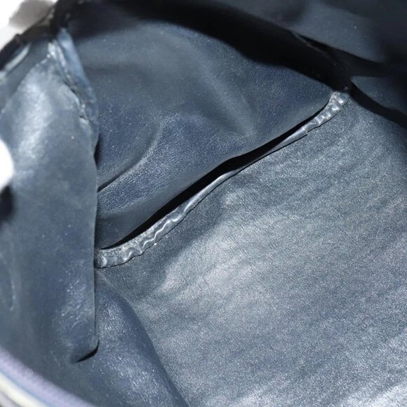 Christian Dior Trotter Canvas Hand Bag Navy Gold Auth MX416 - Picture 13 of 16